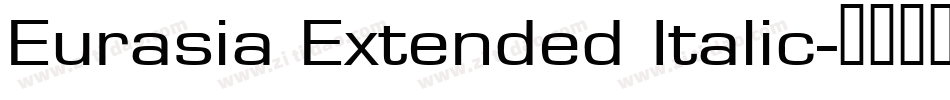 Eurasia Extended Italic字体转换